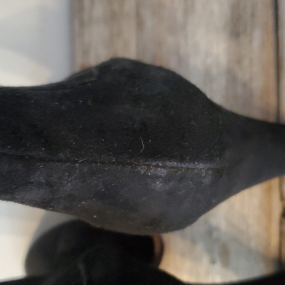 BCBG Black Suede Platform Booties - Picture 6 of 9